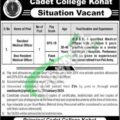 2024 Newest Job Openings At Cadet College Kohat