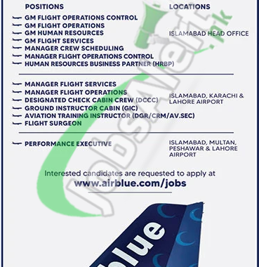 Apply Online For Air Blue Jobs In Pakistan 2024 |