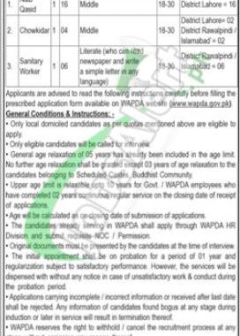 Apply Online For Matric Based Wapda Jobs 2024 – Advertisement