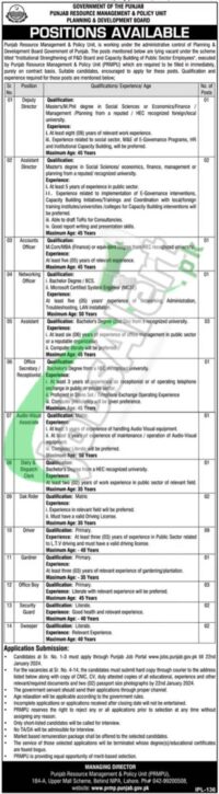 Current Job Openings In The Planning And Development Department Punjab