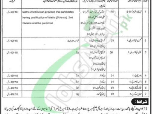 Eligibility Criteria For B 5 To B 2 Jobs In Mirpur District