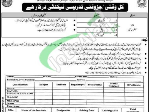 Employment Opportunities At Cantonment Board Faisal Karachi For 2024