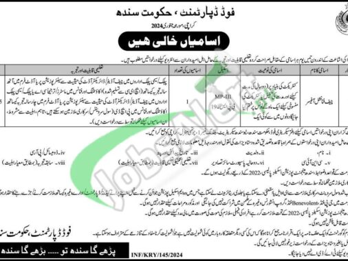 Latest Advertisement For 2024 Food Department Sindh Jobs Application