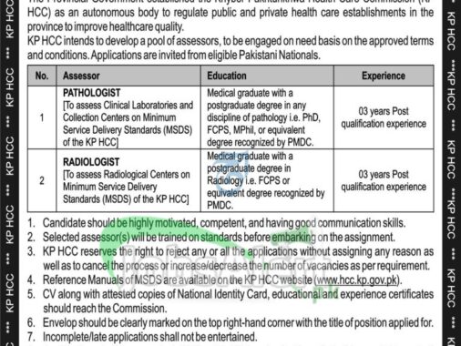 Latest Career Opportunities At Kpk Healthcare Commission Jobs In 2024