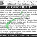 Latest Jobs At Wapda Employees Cooperative Housing Society In Lahore