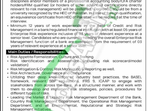 Newest Bok.com.pk Advertisement For 2024 Bank Of Khyber Job Positions