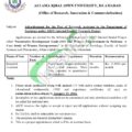 Online Application Form For Research Associate Positions At Aiou 2024