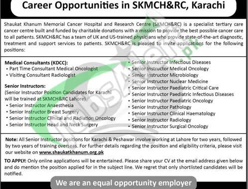 Online Application For Shaukat Khanum Hospital Jobs 2024: Download Application