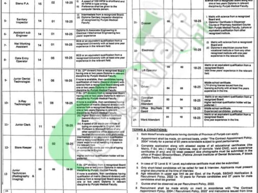 2024 Latest Advertisement For Jobs At Fatima Jinnah Institute Of