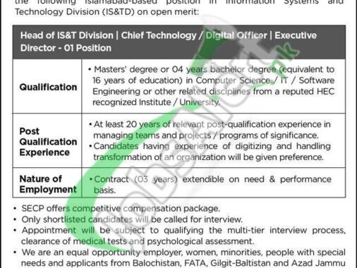 2024 Secp Job Opportunities: Apply Online Before The Last Date