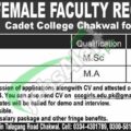 Latest Advertisement For Cadet College Chakwal Jobs 2024