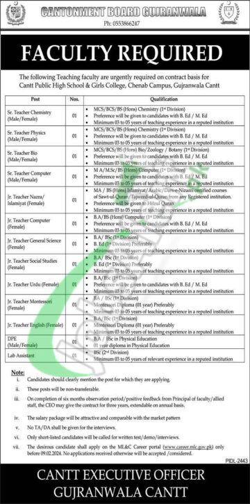 Latest Advertisement For Jobs In Gujranwala 2024 Not Available For