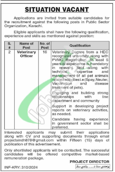 Latest Jobs In Karachi, Sindh Pakistan 2024 For Public Sector