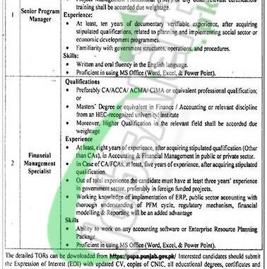 Online Applications For Punjab Social Protection Authority Job Openings In