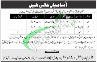 Rawalpindi Cantt 2024 Local Labour Jobs Available At Station Health