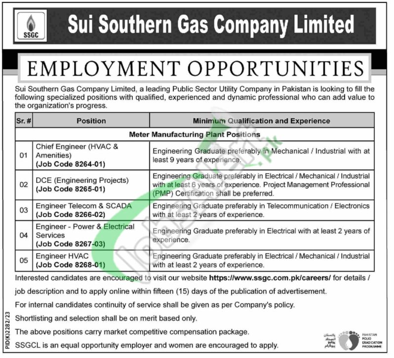 Ssgc Jobs 2024: Latest Advertisement With Online Application Process