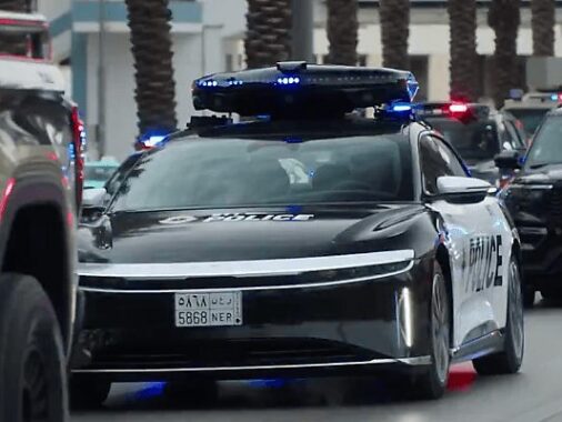 Saudi Arabia Introduces Homegrown Lucid Ev As Law Enforcement Vehicle