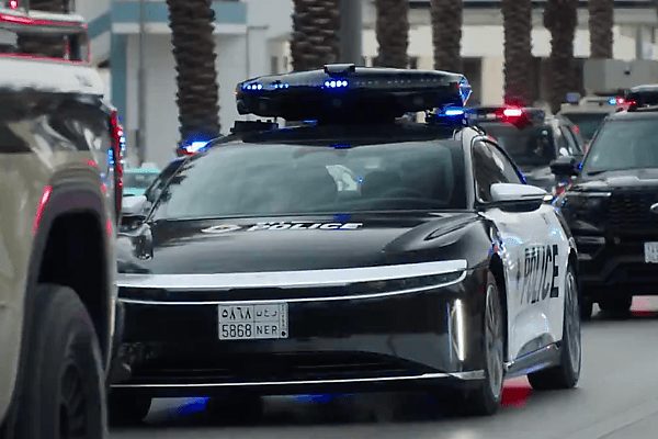 Saudi Arabia Introduces Homegrown Lucid Ev As Law Enforcement Vehicle