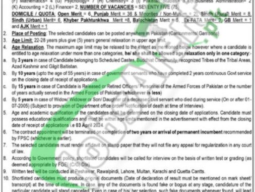 2024 Fgei Teaching Jobs Advertisement And Application Form