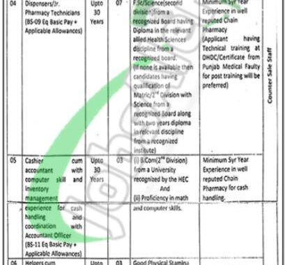 2024 Mayo Hospital Lahore Jobs: Model Pharmacy Eligibility Requirements