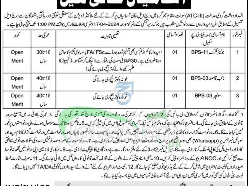 2024 Test/interview Dates For Swat Anti Terrorism Court Jobs