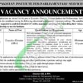 Application Form For Jobs At Pakistan Institute For Parliamentary Services