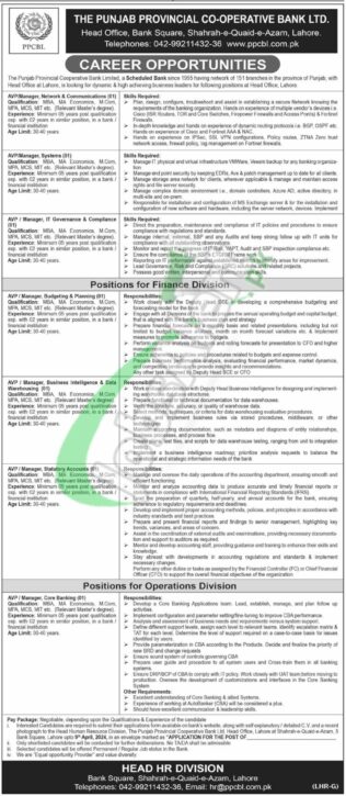 Apply For Punjab Provincial Cooperative Bank Jobs 2024 Through The