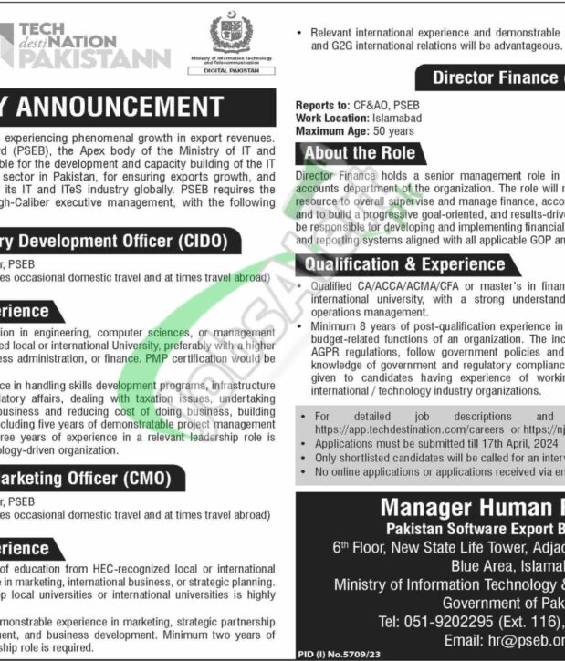 Download Application Form For Pseb Jobs 2024 At Pakistan Software