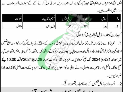 Latest Cmh Hyderabad Jobs 2024 Advertisement For Bps 01 Positions