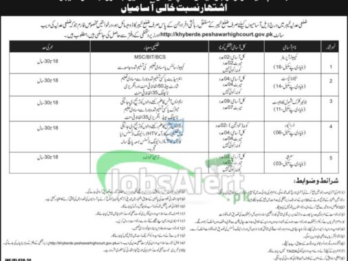 Newest Advertisement For 2024 Job Openings At Khyber District And