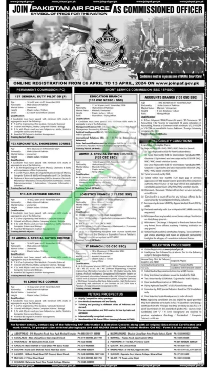 Enlist In Paf As General Duty Pilot 2024 Apply