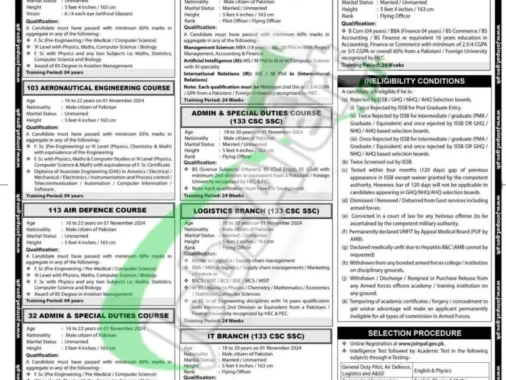 Enlist In Paf As General Duty Pilot 2024 Apply