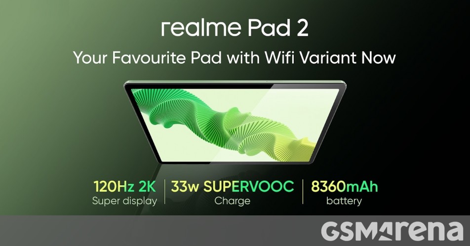 Realme Pad 2's Upcoming Wi Fi Variant To Be Released Alongside