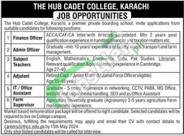 Rewrite This Title With Different Wordinghub Cadet College Karachi Jobs