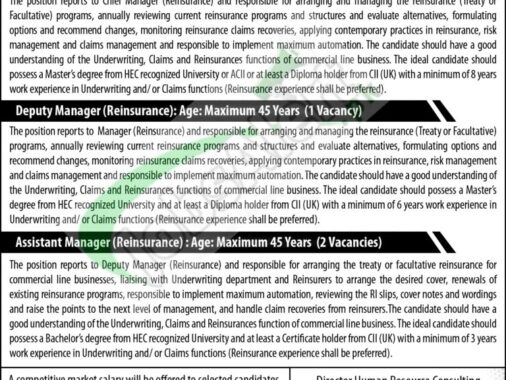 Rewrite This Title With Different Wordingmanager Reinsurance In Nicl Jobs