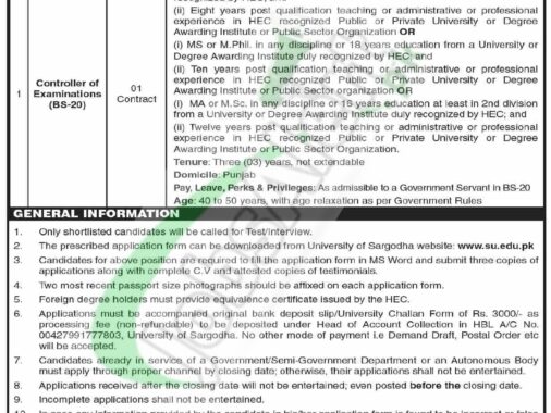 Rewrite This Title With Different Wordinguos Sargodha Jobs 2024 Online