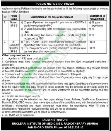 Rewrite This Title With Different Wordingnimra Hospital Jamshoro Jobs 2024