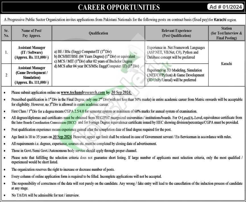 Rewrite This Title With Different Wordingtech And Research Jobs 2024