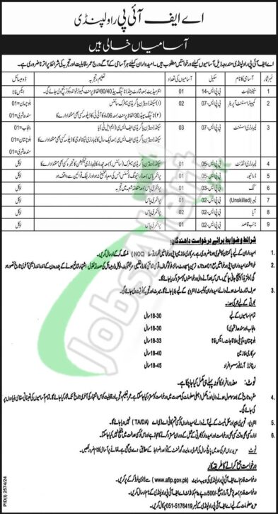 Rewrite This Title With Different Wordingafip Rawalpindi Jobs 2024 Application