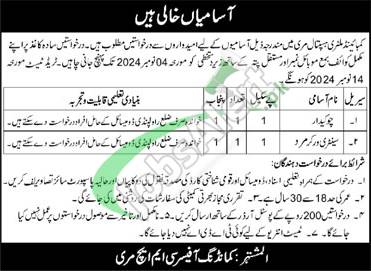 Rewrite This Title With Different Wordingcmh Murree Jobs 2024 Combined