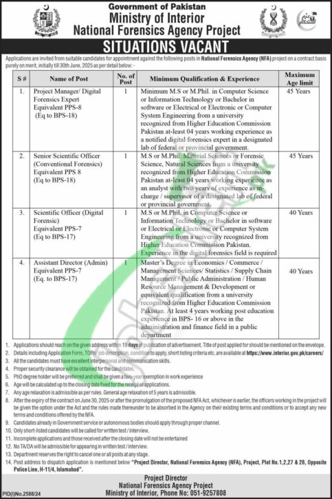 Rewrite This Title With Different Wordinginterior Ministry Nfsa Jobs 2024