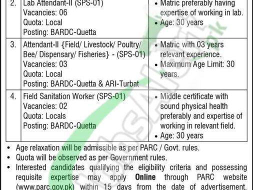 Rewrite This Title With Different Wordingpakistan Agriculture Research Council Parc