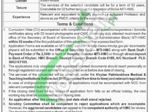 Rewrite This Title With Different Wordinghayatabad Medical Complex Peshawar Jobs