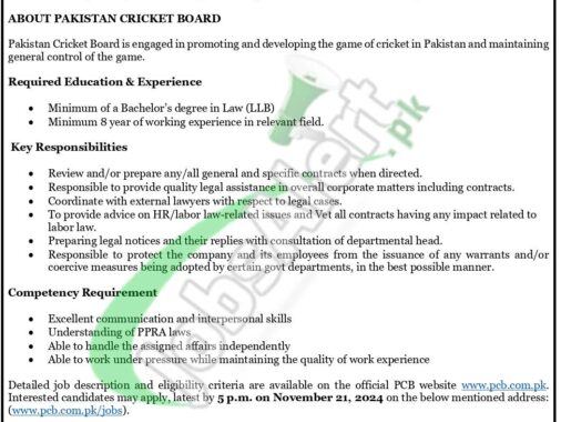 Rewrite This Title With Different Wordingwww.pcb.com.pk Pcb Jobs 2024 Pakistan