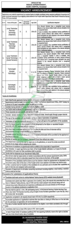 Rewrite This Title With Different Wordingallied Hospital Faisalabad Jobs 2024