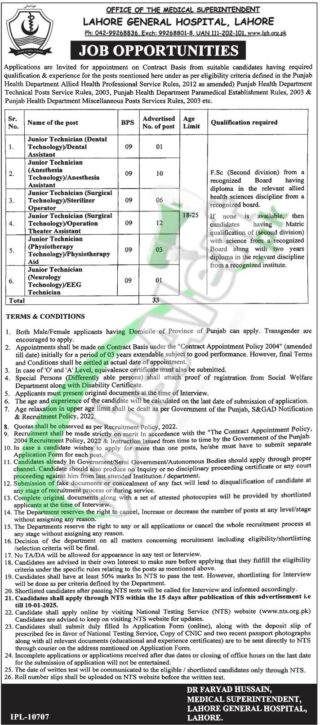 Rewrite This Title With Different Wordinglahore General Hospital Jobs 2025