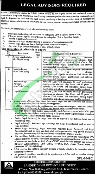 Rewrite This Title With Different Wordinglatest Advertisement Lda Jobs 2024