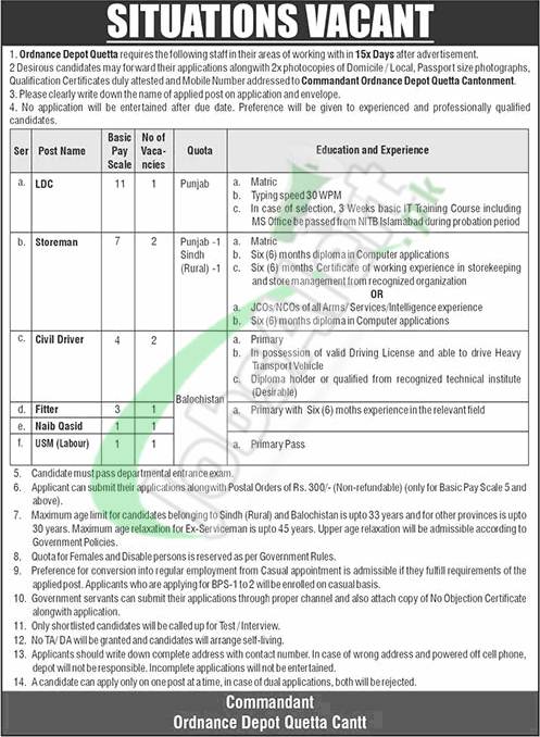 Rewrite This Title With Different Wordingpakistan Army Ordnance Depot Quetta