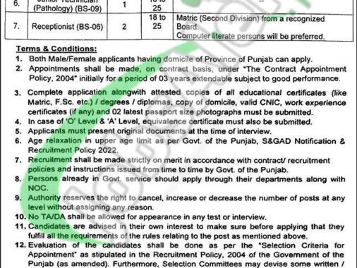 Rewrite This Title With Different Wordingsahiwal Institute Of Cardiology Jobs