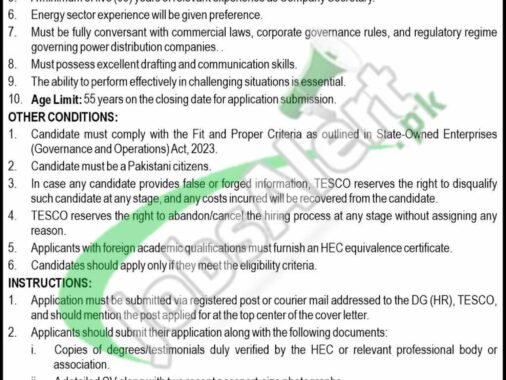 Rewrite This Title With Different Wordingtesco Wapda Jobs 2024 Application